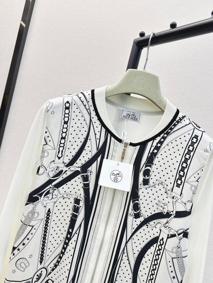 26ss Printed Pattern Knit Cardigan