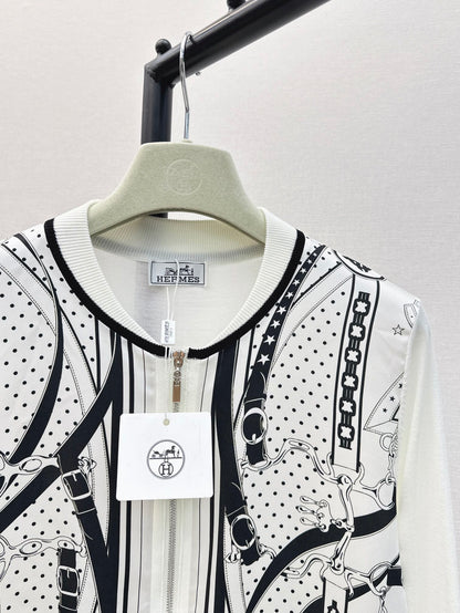 26ss Printed Pattern Knit Cardigan