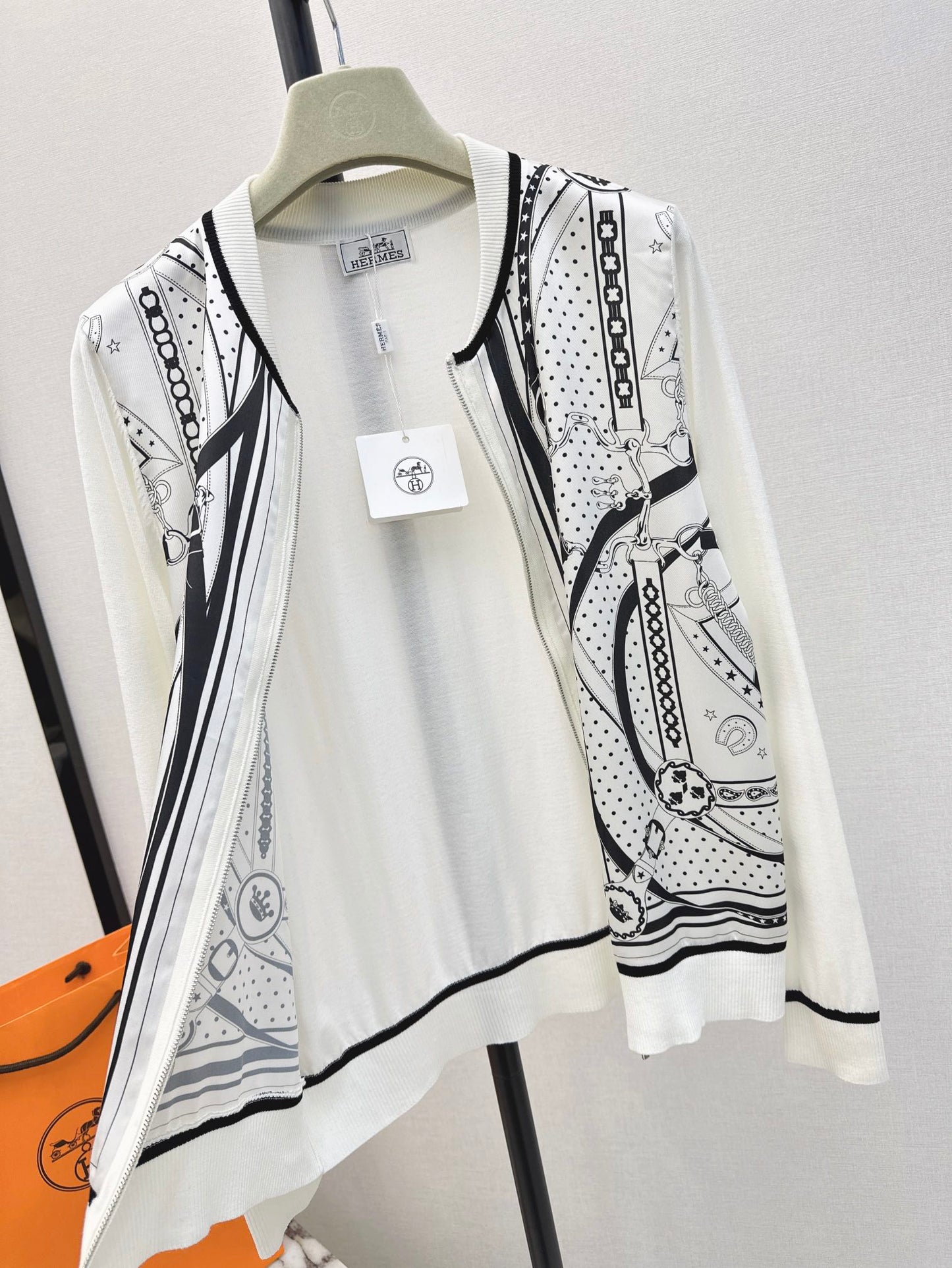 26ss Printed Pattern Knit Cardigan
