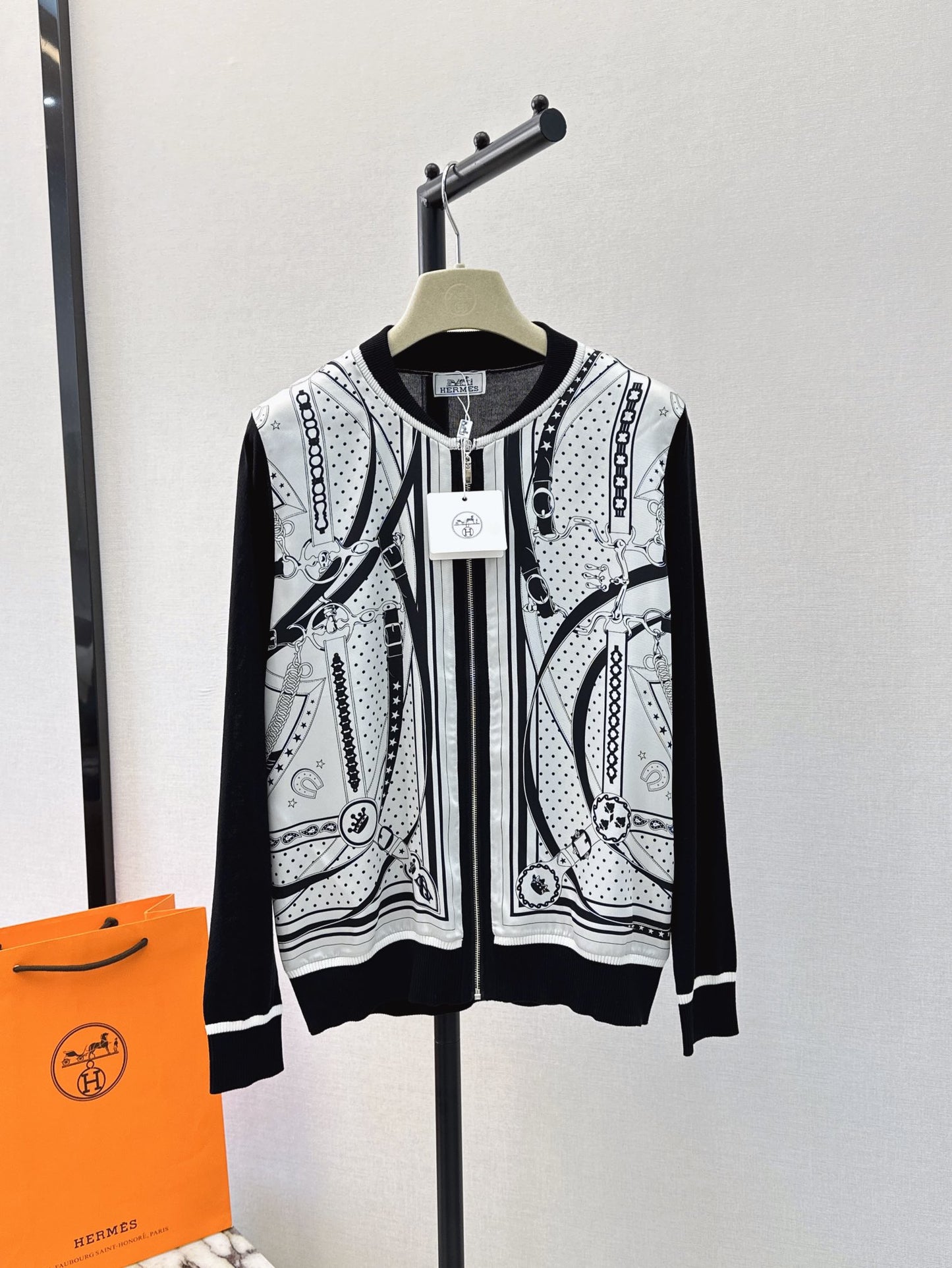 26ss Printed Pattern Knit Cardigan