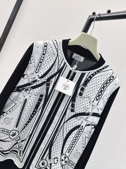 26ss Printed Pattern Knit Cardigan