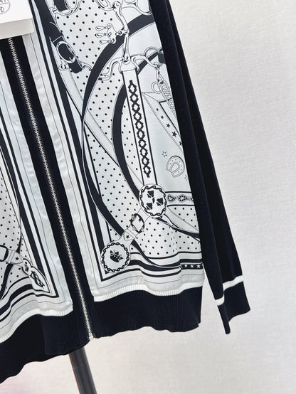 26ss Printed Pattern Knit Cardigan