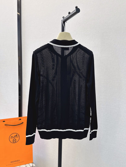 26ss Printed Pattern Knit Cardigan