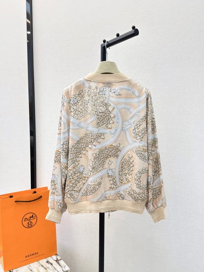 26ss Printed Pattern Knit Cardigan