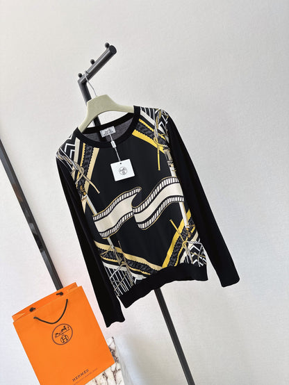 26ss Printed Pattern Knit Sweater