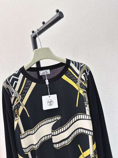 26ss Printed Pattern Knit Sweater