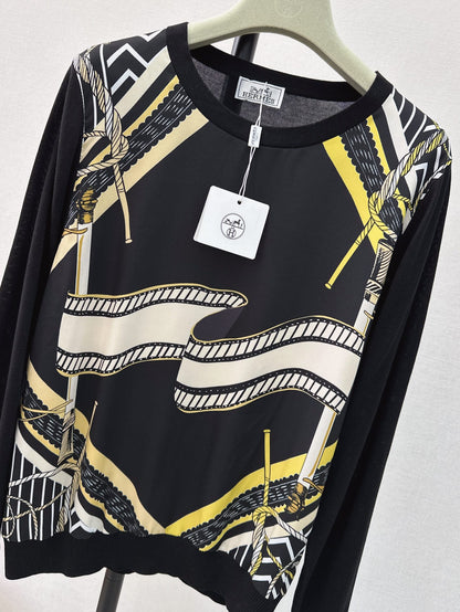 26ss Printed Pattern Knit Sweater