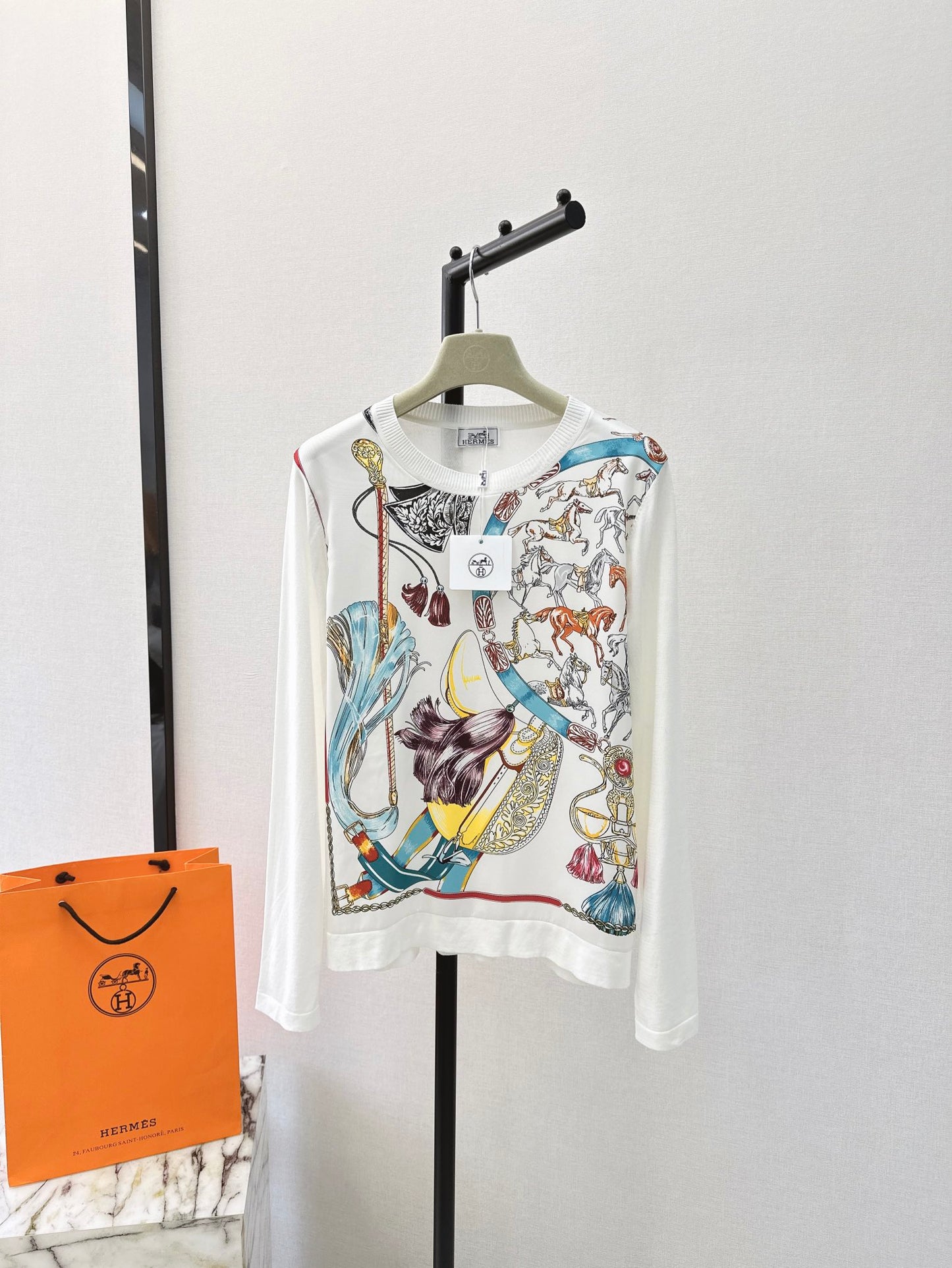 26ss Printed Pattern Knit Sweater