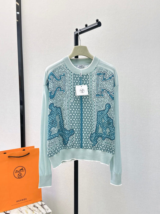 26ss Printed Pattern Knit Sweater