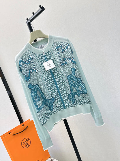 26ss Printed Pattern Knit Sweater