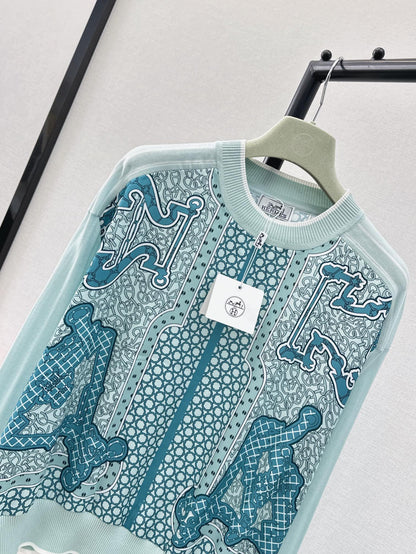 26ss Printed Pattern Knit Sweater