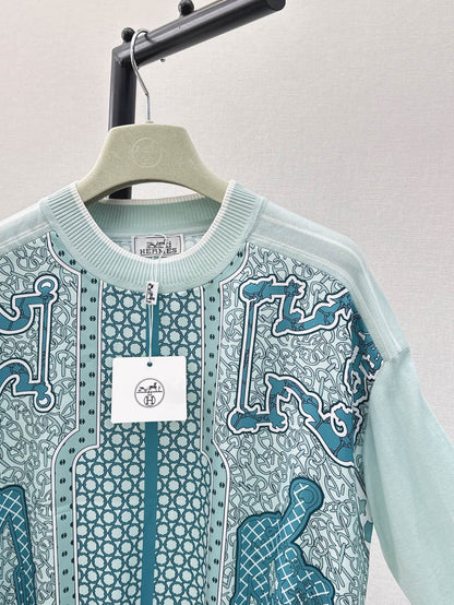 26ss Printed Pattern Knit Sweater