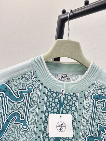 26ss Printed Pattern Knit Sweater