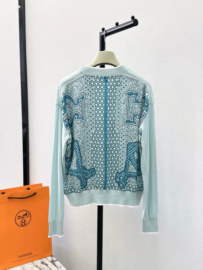 26ss Printed Pattern Knit Sweater