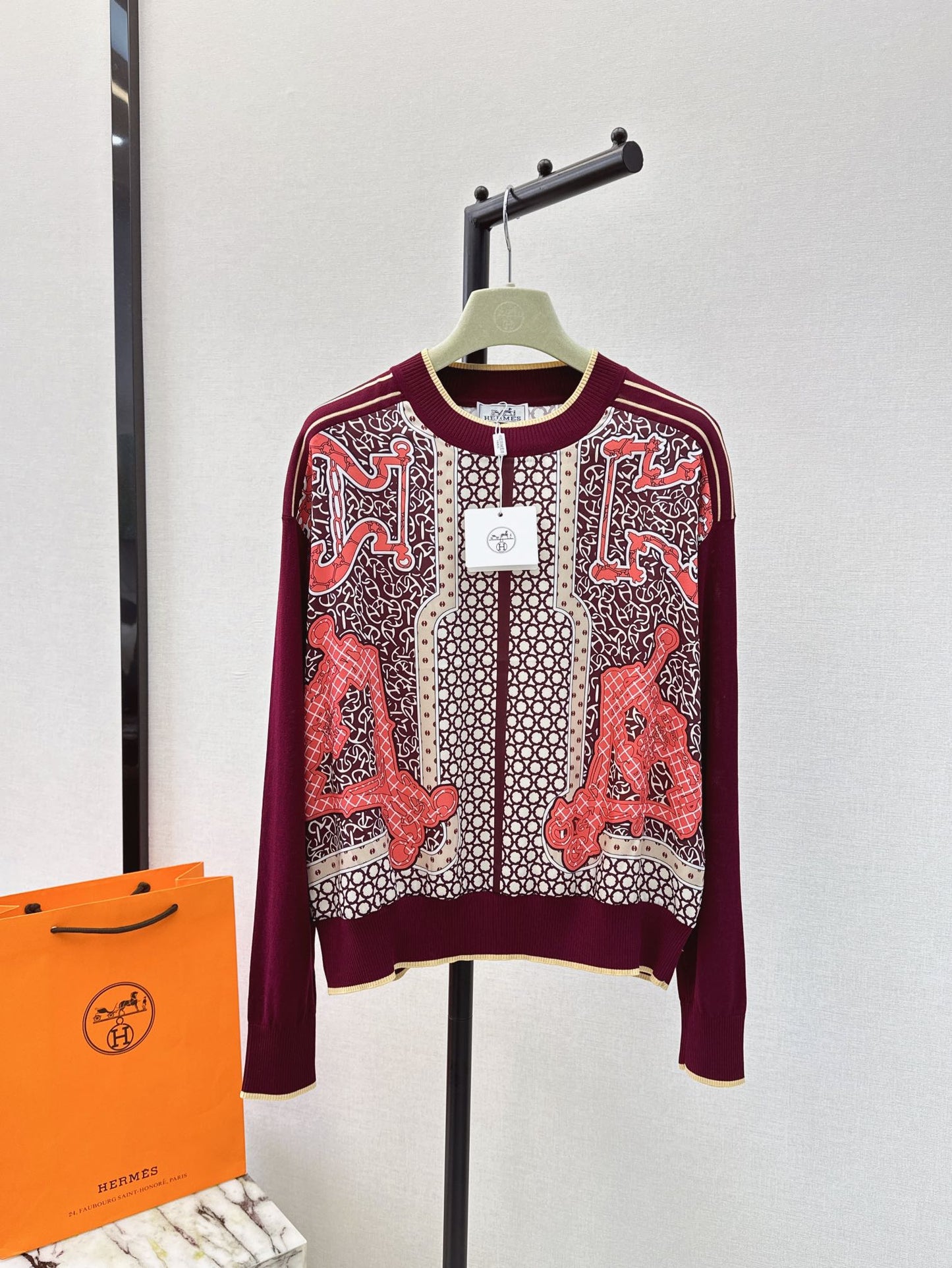 26ss Printed Pattern Knit Sweater