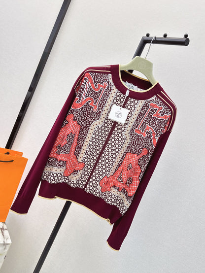 26ss Printed Pattern Knit Sweater