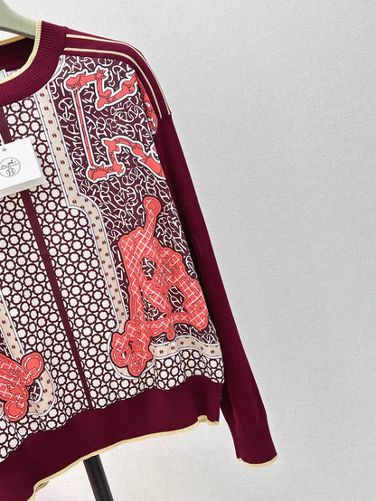 26ss Printed Pattern Knit Sweater