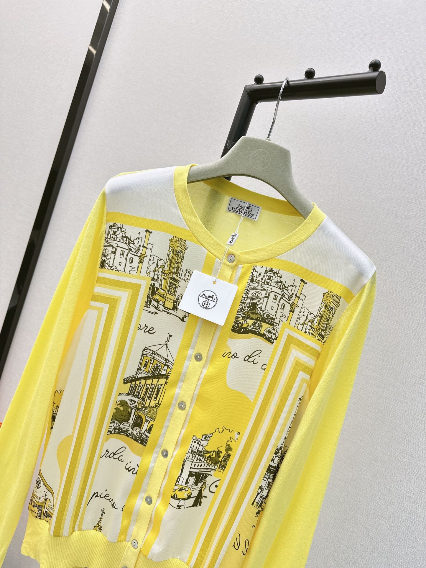 26ss Printed Pattern Knit Cardigan