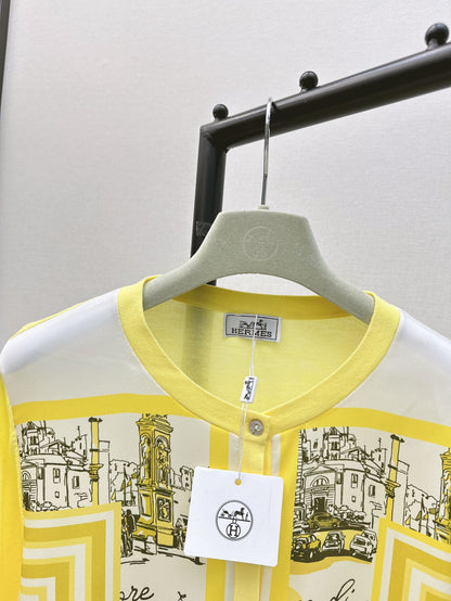 26ss Printed Pattern Knit Cardigan