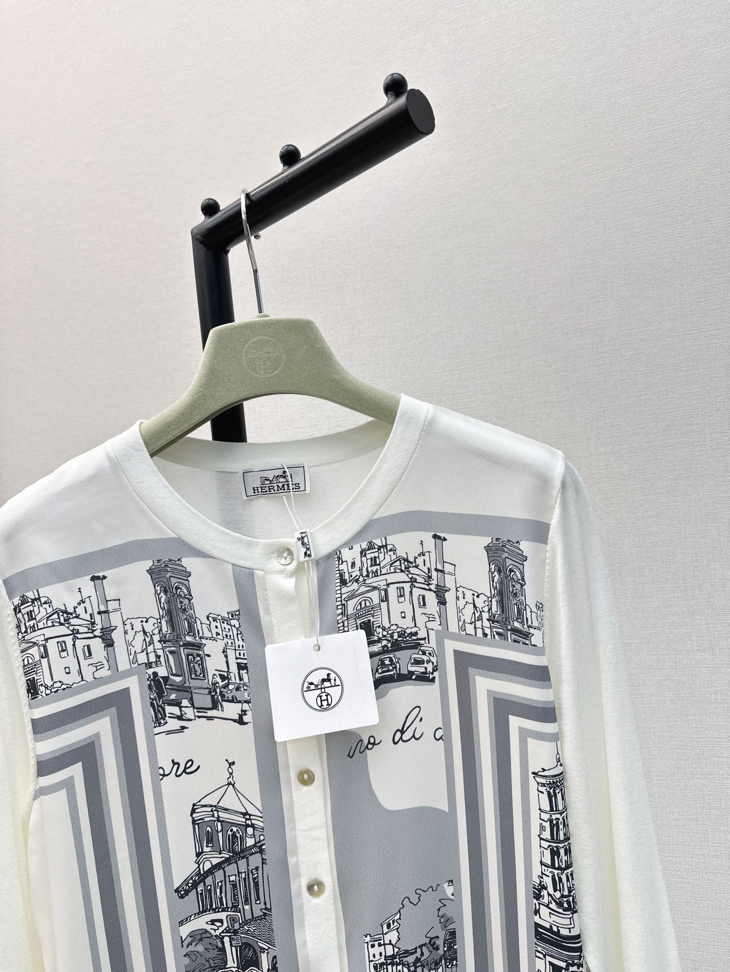 26ss Printed Pattern Knit Cardigan