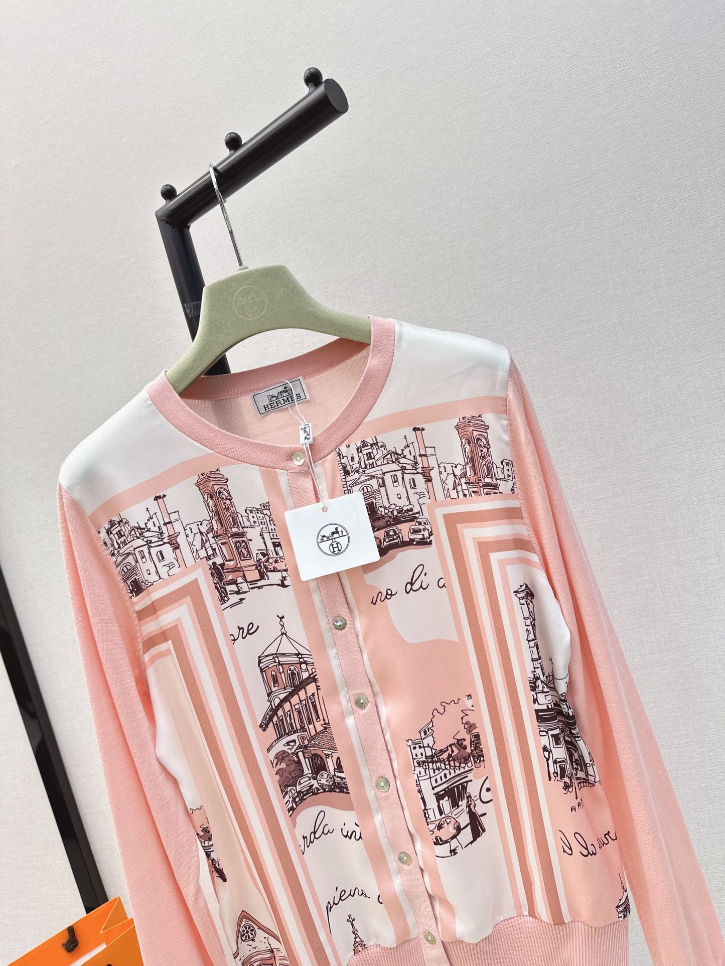 26ss Printed Pattern Knit Cardigan
