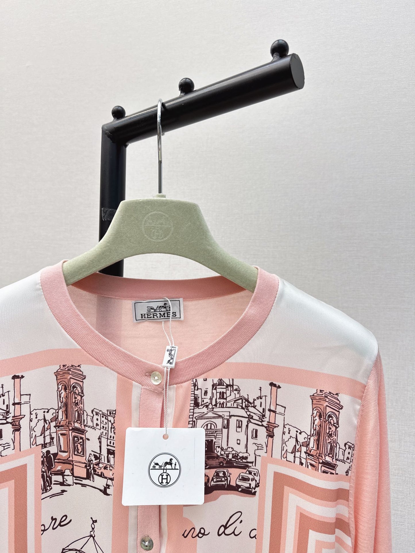 26ss Printed Pattern Knit Cardigan