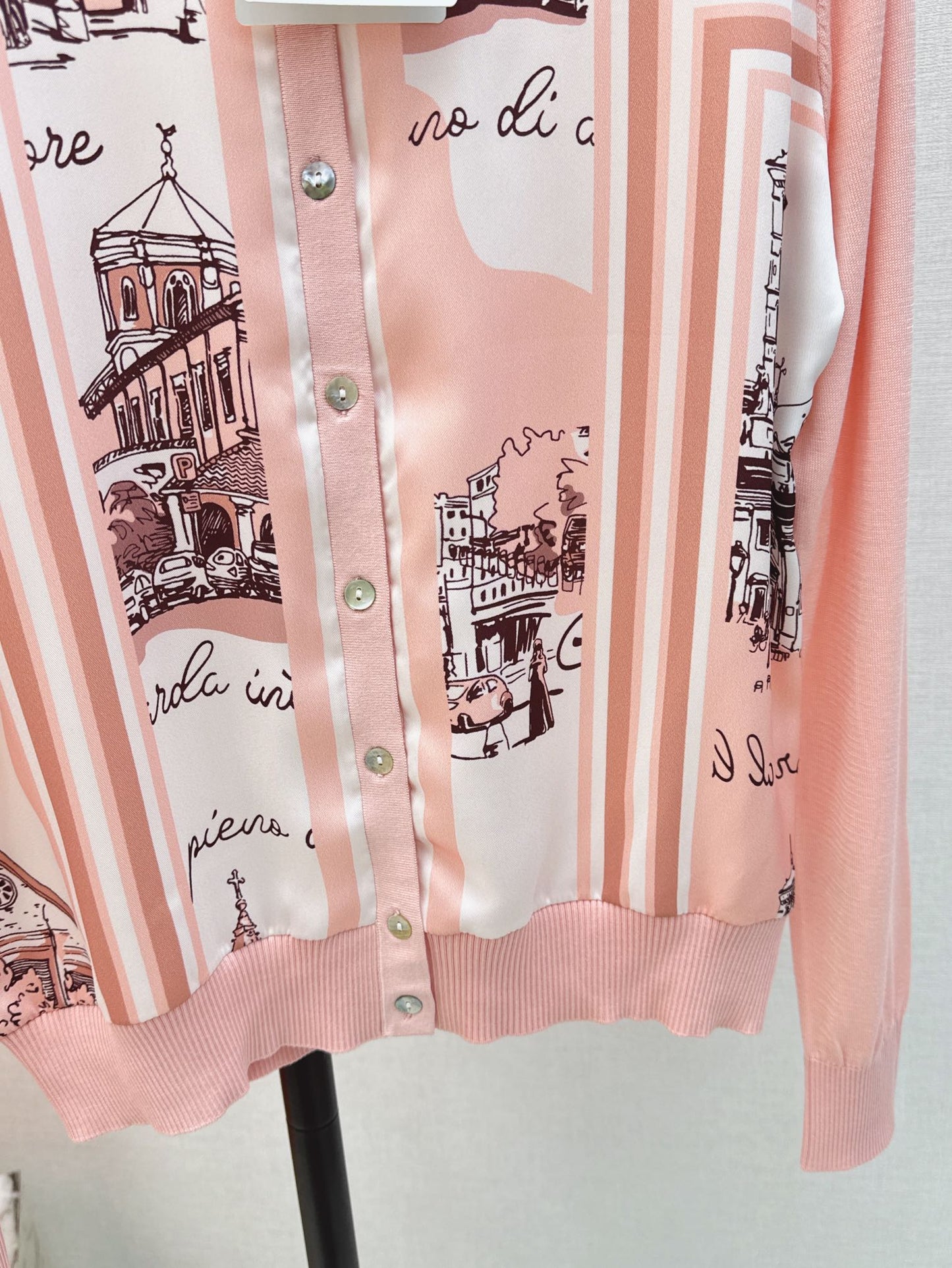 26ss Printed Pattern Knit Cardigan