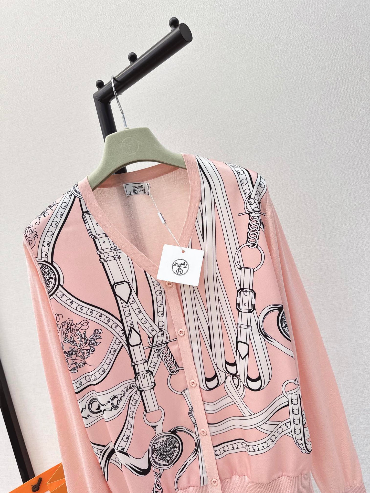 26ss Printed Pattern Knit Cardigan