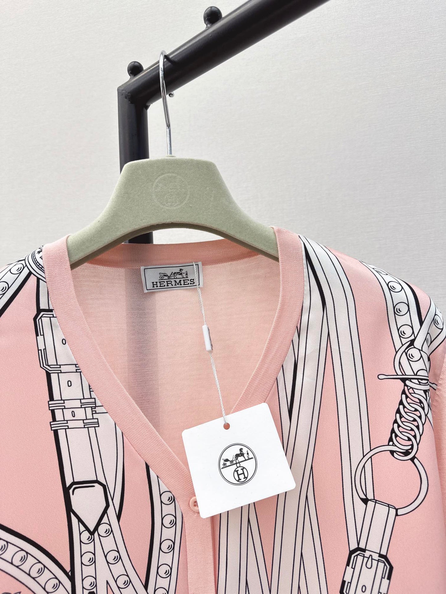 26ss Printed Pattern Knit Cardigan