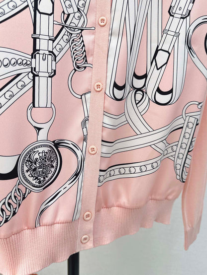 26ss Printed Pattern Knit Cardigan