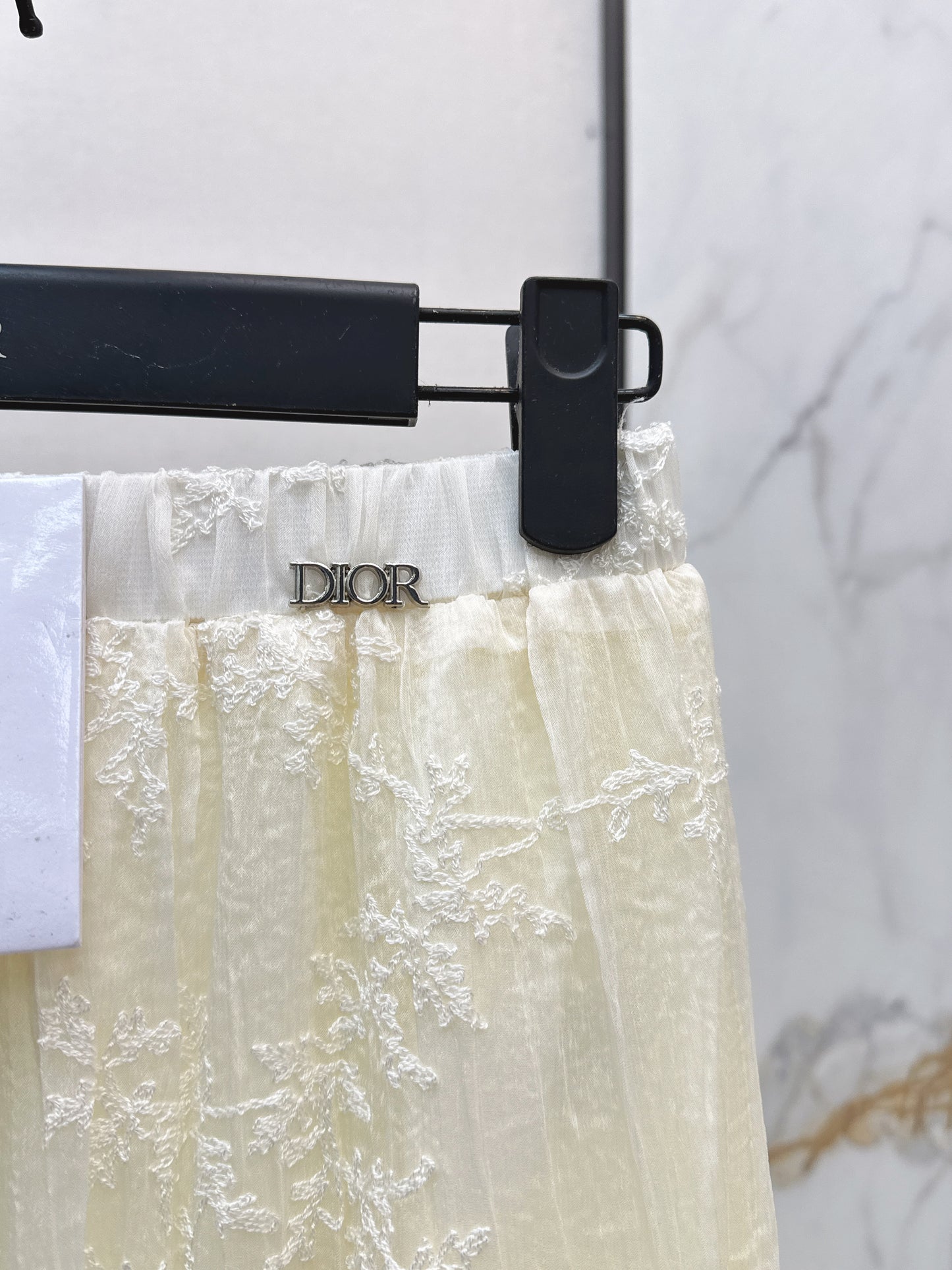 26ss Metal-embellished mesh maxi skirt