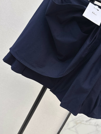 26ss A-line midi skirt with pleats