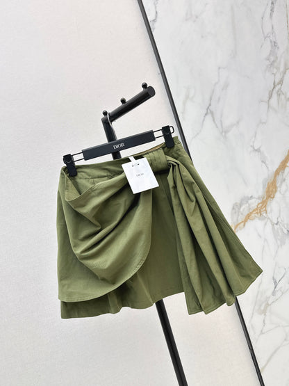 26ss A-line midi skirt with pleats