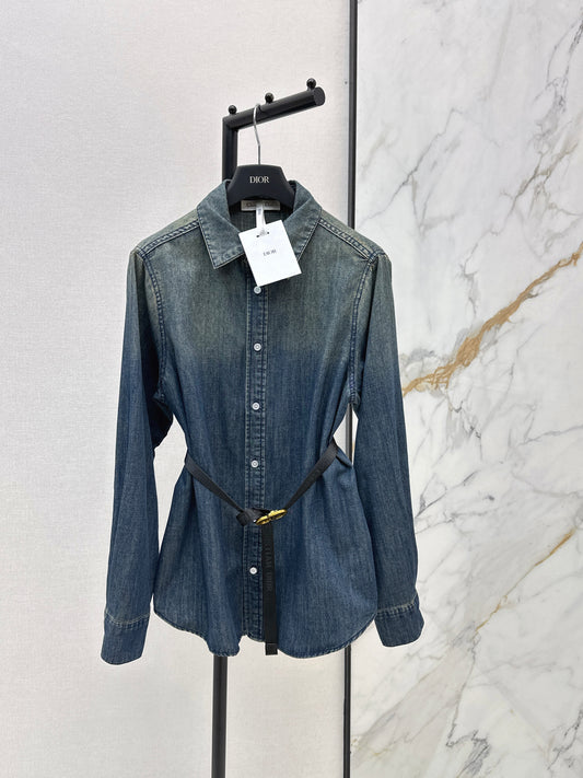 26ss Distressed Washed Denim Shirt