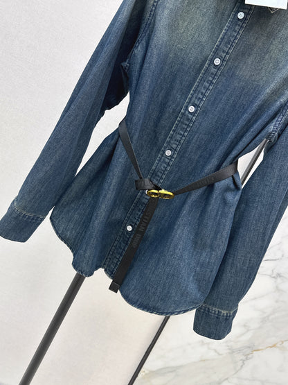 26ss Distressed Washed Denim Shirt