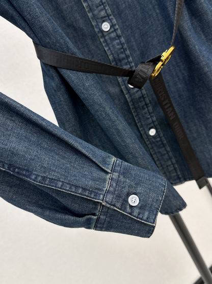 26ss Distressed Washed Denim Shirt