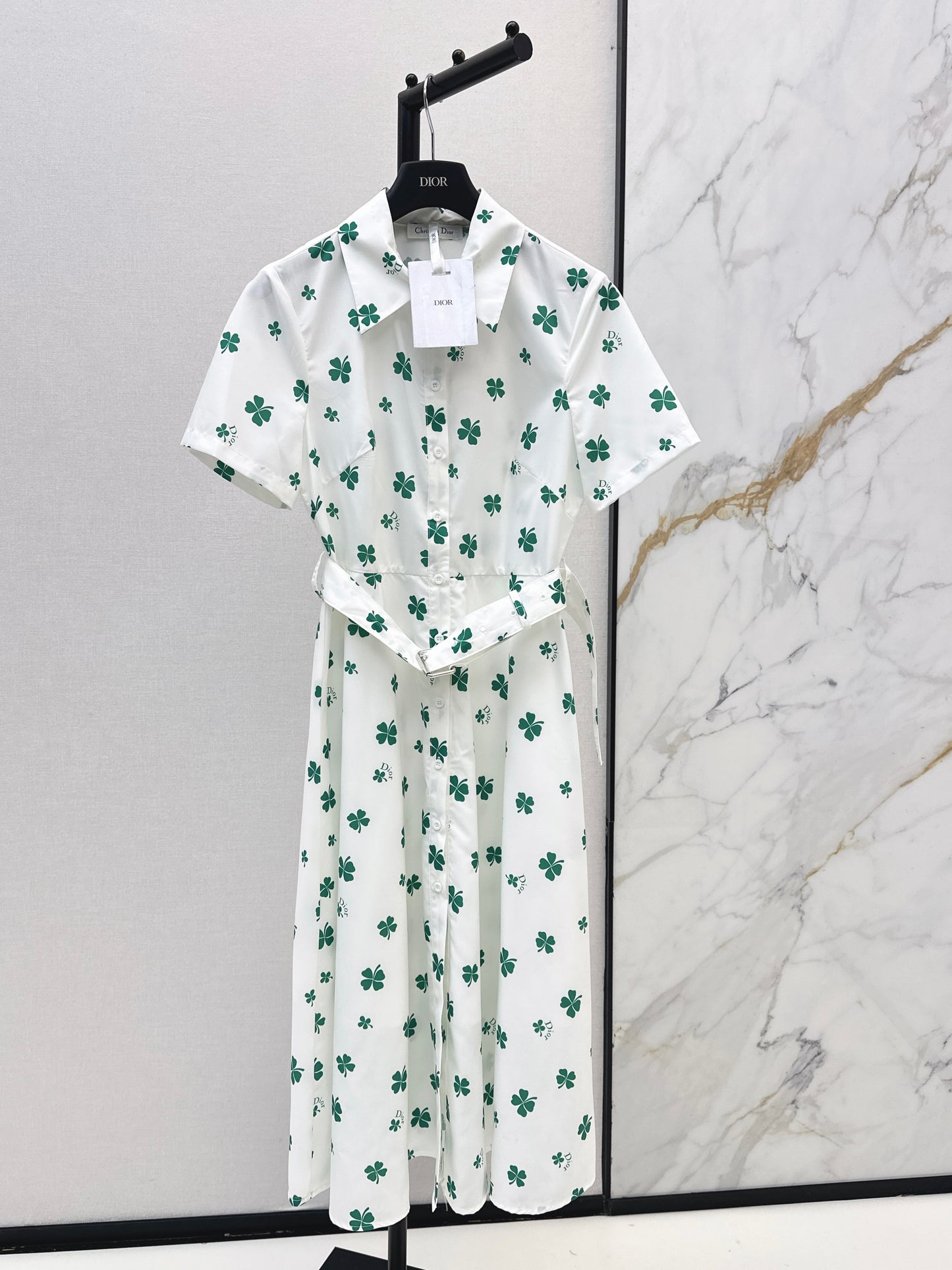 26ss Four-leaf clover maxi dress