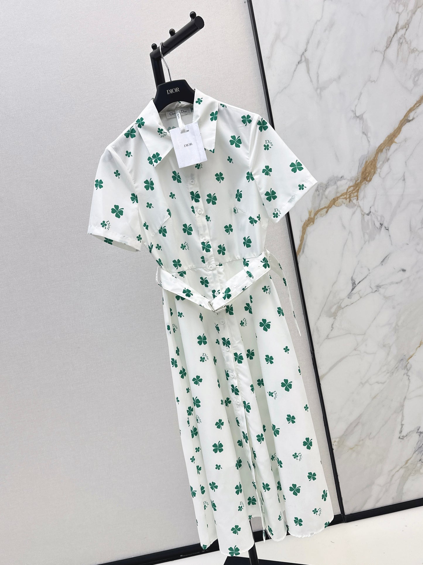 26ss Four-leaf clover maxi dress