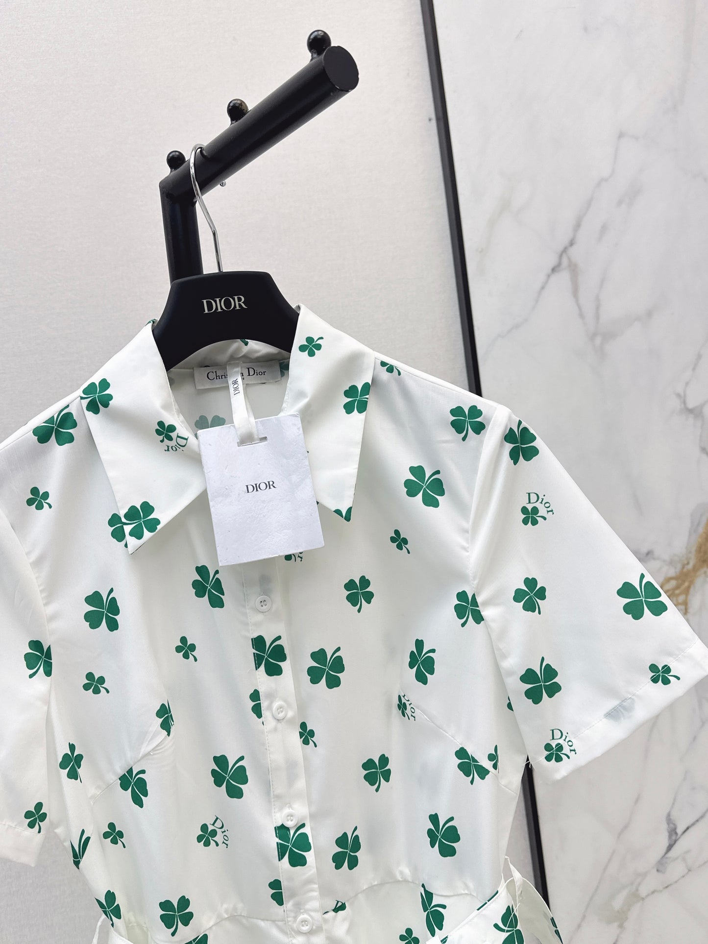 26ss Four-leaf clover maxi dress