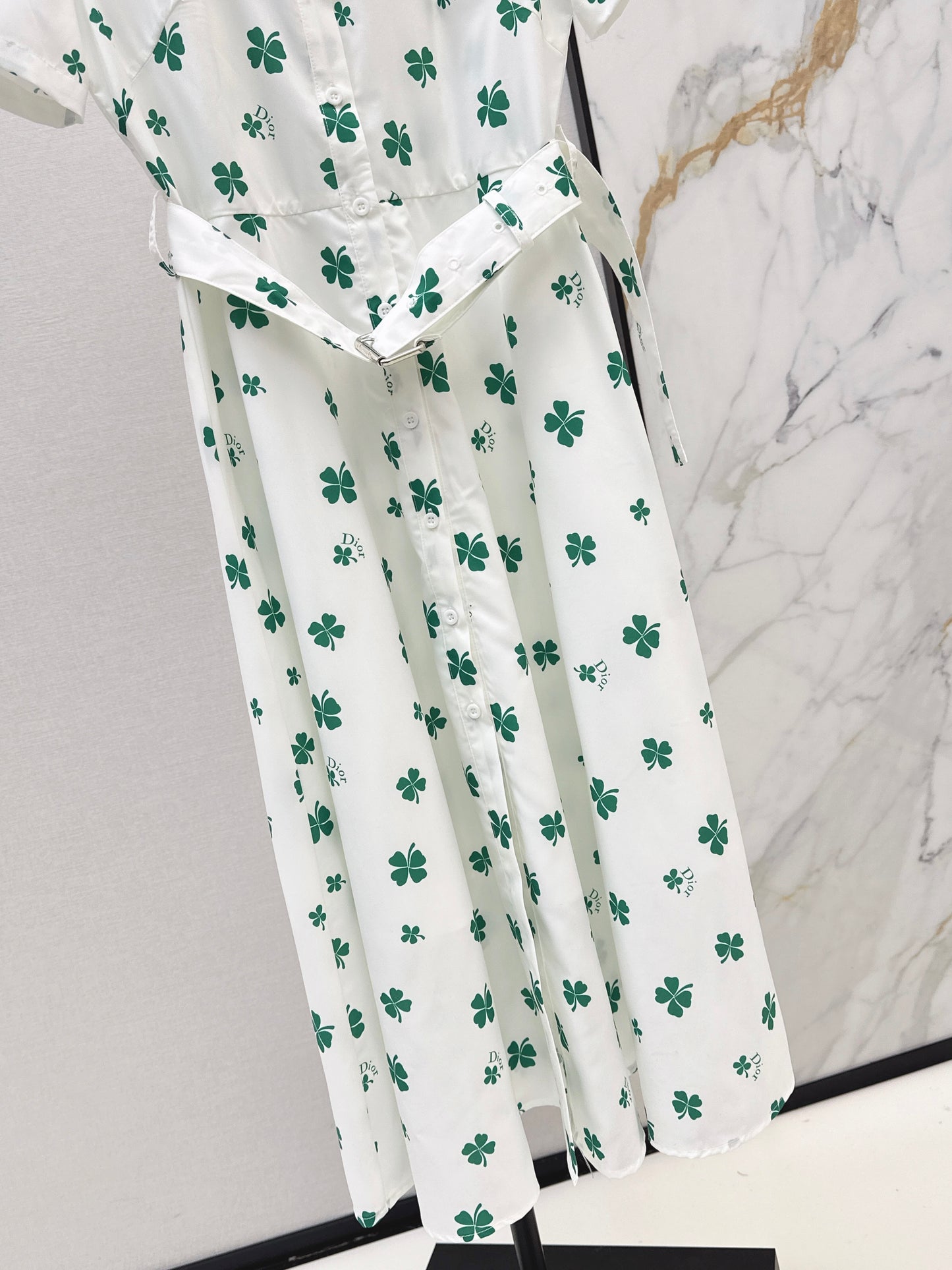 26ss Four-leaf clover maxi dress