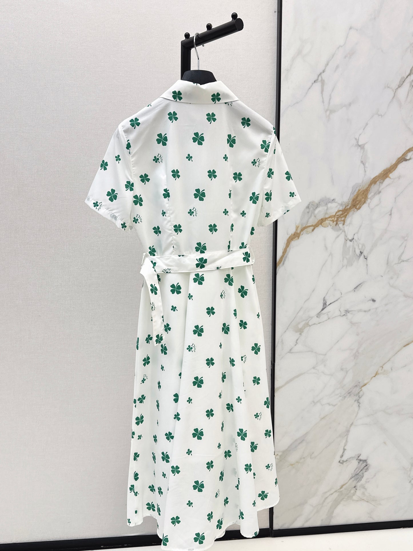 26ss Four-leaf clover maxi dress