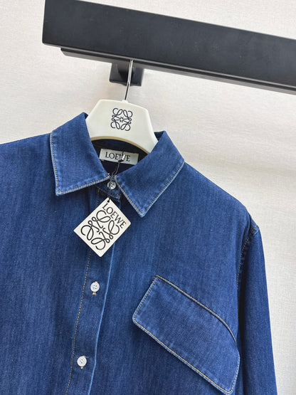 26ss Denim Shirt Collar Jacket