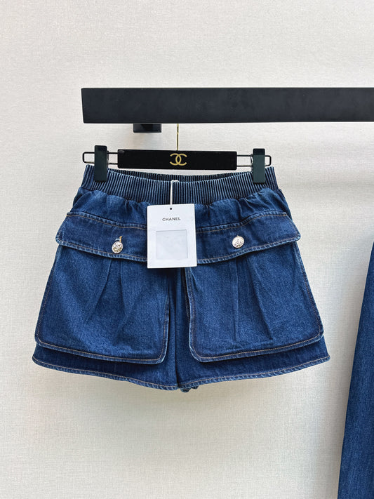 26ss Large Pocket Denim Skirt
