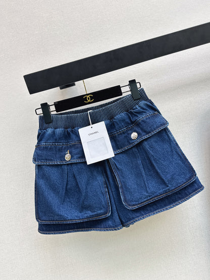 26ss Large Pocket Denim Skirt