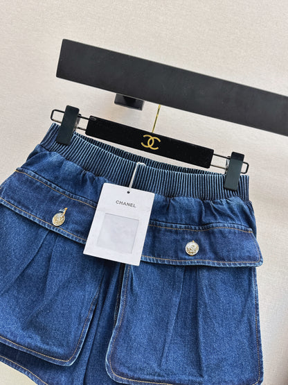 26ss Large Pocket Denim Skirt