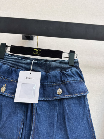 26ss Large Pocket Denim Skirt