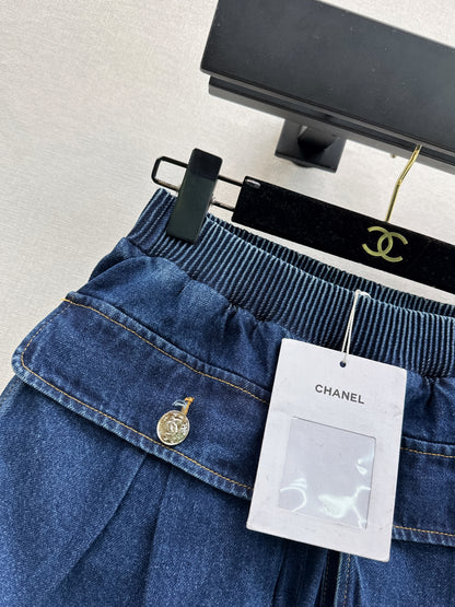 26ss Large Pocket Denim Skirt