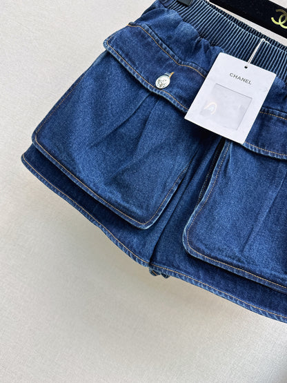 26ss Large Pocket Denim Skirt