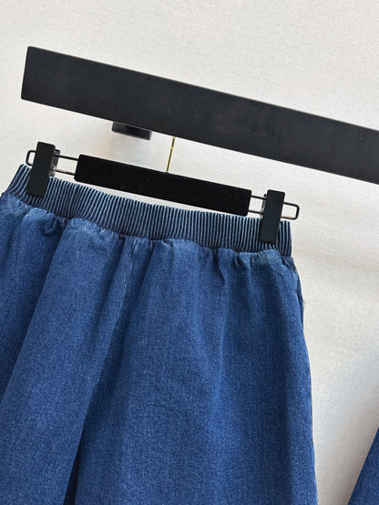 26ss Large Pocket Denim Skirt