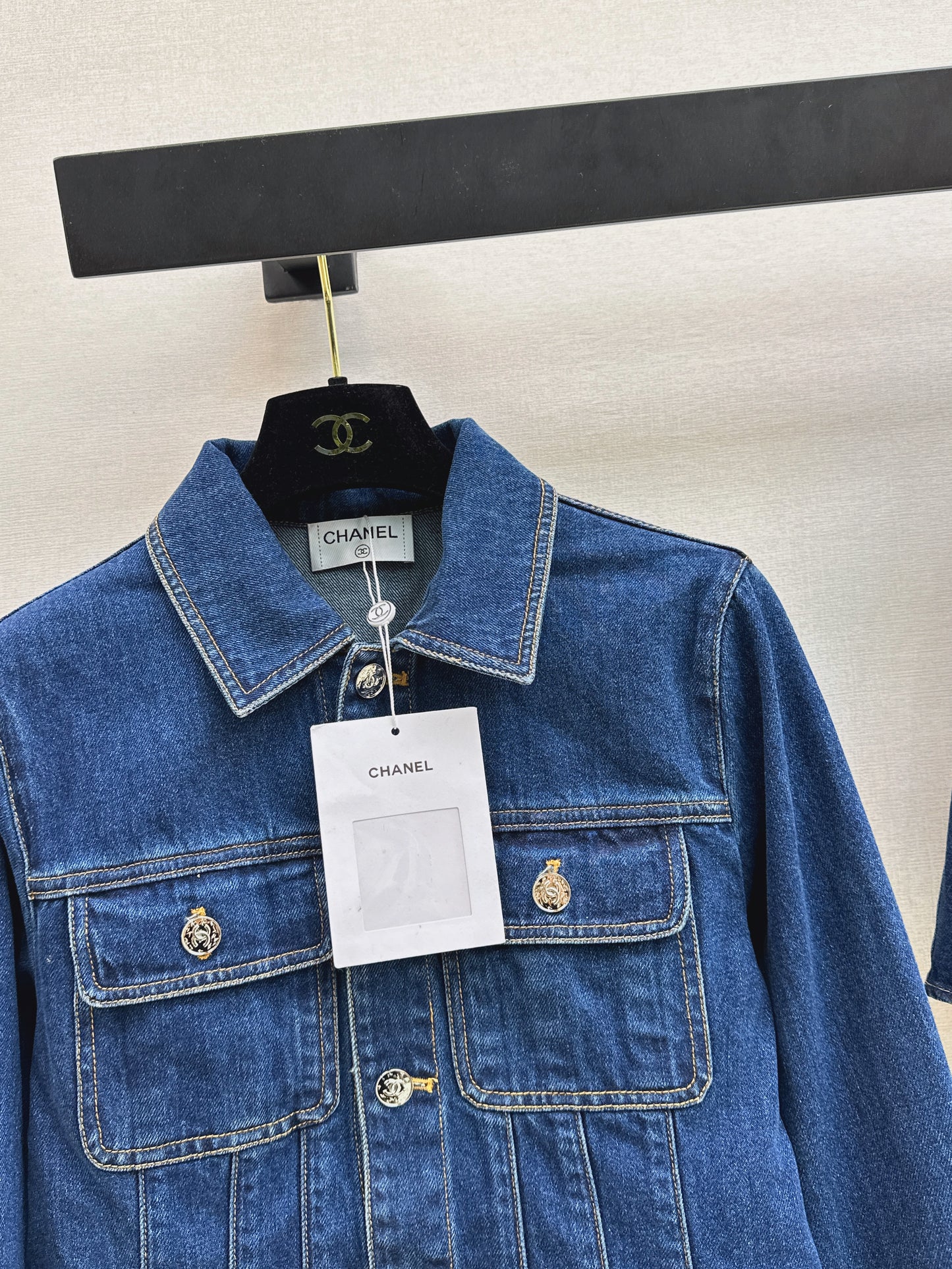 26ss Denim Jacket with a cinched waist